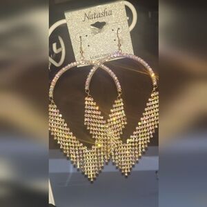 Natasha Couture Gold Statement Earrings